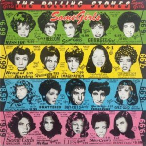 Albumhoes van Rolling Stones – Some Girls (1978), met nummers gespeeld tijdens De Kuip-concerten in 1982