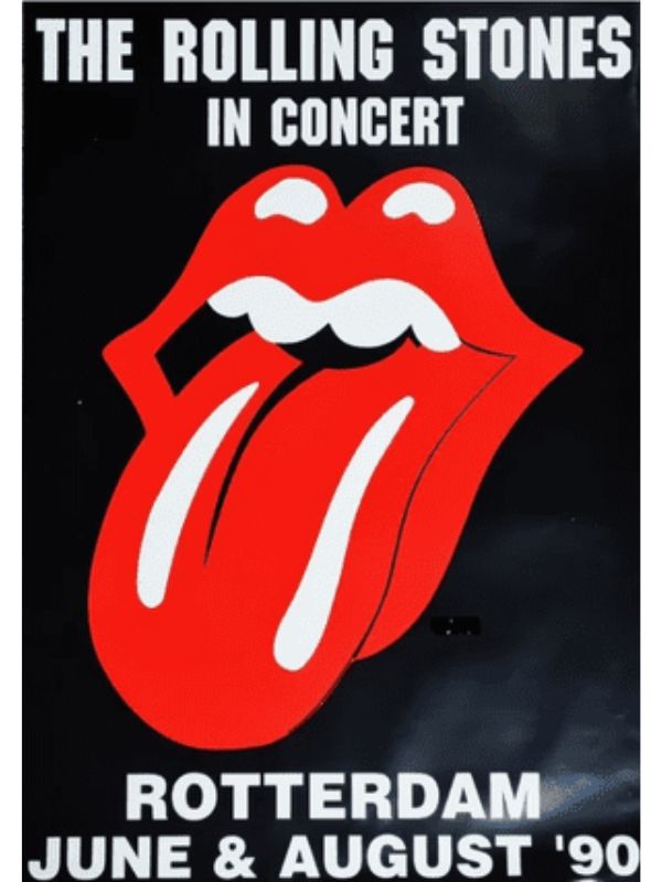 Originele Rolling Stones concertposter uit 1990 voor de Urban Jungle Tour