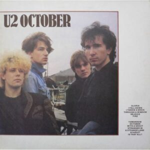 Albumhoes van October van U2, met een nummer dat live werd gespeeld tijdens het concert op 10 juli 1987 in De Kuip.