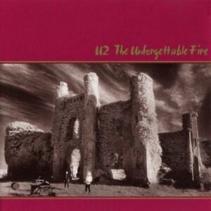 Albumhoes van The Unforgettable Fire van U2, met nummers die live werden gespeeld tijdens het concert op 10 juli 1987 in De Kuip.